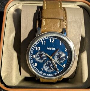 Fossil Blue and Brown Watch